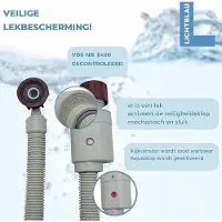 Markenlos Tuyau d'arrivée d'eau de sécurité de 3 m pour lave-linge et lave-vaisselle