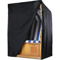 Famanu Housse pour chaise de plage - housse de haute qualité, résistante au soleil et à l'eau - housse universelle pour chaise de plage - indéchirable - anthracite