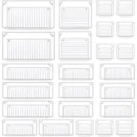 OEM Lot de rangements transparents, empilables, 5 tailles, 24 pièces, transparent