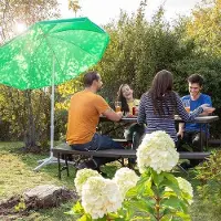 OEM Parasol de jardin de 180 cm de large, en polyester, à 8 baleines, avec fonction d'inclinaison