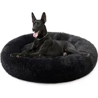 OEM Lit rond pour chien lavable, 70 cm, moelleux et antidérapant