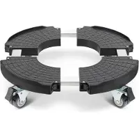 Famanu Chariot à plate-forme réglable, 200 kg, noir, Ø 40-54 cm