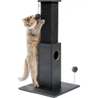 Markenlos Centre d'activités pour chats, robuste, avec hamac et maison pour chats