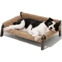 OEM Lit pour chien respirant avec housse amovible, XL, 87 x 63 x 28 cm, marron