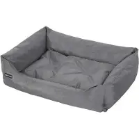 OEM Grand panier pour chien en tissu Oxford gris antidérapant 100 x 70 x 28 cm