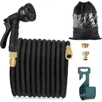 OEM Ensemble de tuyau d'arrosage flexible, 30 m, 8 fonctions, noir
