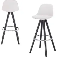 OEM Tabouret de bar blanc avec dossier, 75 cm, marron, similicuir