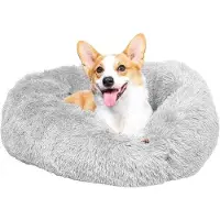 OEM Lit moelleux pour animaux de compagnie, lit apaisant pour chien, fond antidérapant, housse lavable