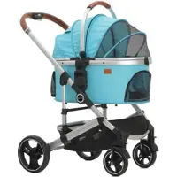 OEM Poussette tout-terrain pour chien, pliable, bleue