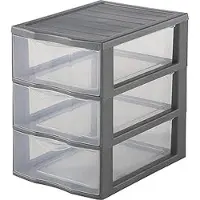 OEM Boîte de rangement en plastique, 3 compartiments transparents, format A5, empilable, boîte à bijoux, 255 cm