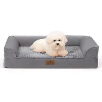 OEM Lit orthopédique pour chien, petit format, imperméable, avec bords, en mousse, housse amovible, antidérapant