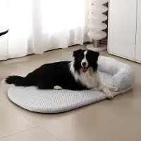 OEM Tapis rafraîchissant pour chiens, lit amovible et lavable, matelas réfrigérant, pour chiens et chats, été pour animaux (gris, XL)