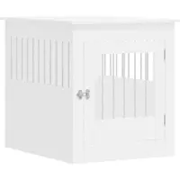 Markenlos Grand banc pour chien en bois blanc