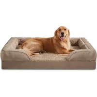 OEM Lit orthopédique XL pour chien avec structure alvéolée, imperméable, marron