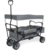 OEM Chariot pliable Rootz Paxi - Chariot pliable - Chariot portable - Avec toit ouvrant - 124 cm x 59 cm x 67 cm, plié : 22 cm x 63 cm x 80 cm