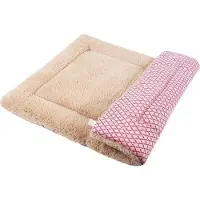 OEM Tapis moelleux pour chien, rose, 90 x 70 cm, en peluche, lit pour animal de compagnie XZ014