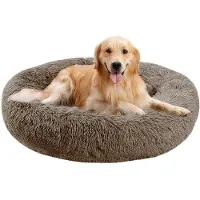 OEM Lit rond pour chien lavable, 70 cm, moelleux et antidérapant