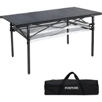 OEM Grande table pliante en aluminium noire pour 4 à 6 personnes