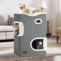 OEM Grotte pour chat avec griffoir et balle pour chatons d'intérieur