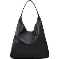 OEM Grand sac à main pour femme en cuir souple noir