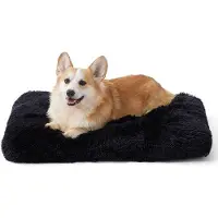OEM Lit pour chien moelleux 74 x 53 x 8 cm, lavable, antidérapant, noir