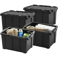 OEM Boîtes de rangement noires de 21 litres, empilables, sans BPA