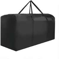 Famanu Sac de rangement pour coussins - Imperméable et spacieux - 1 pièce - Noir - Tissu 420D - L150 x l35 x H50 cm
