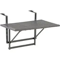 OEM Table de balcon pliable, gris anthracite, 60 x 40 cm