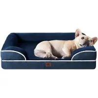 OEM Lit orthopédique pour chien, 76 x 51 x 15 cm, imperméable, antidérapant, bleu marine