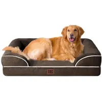 OEM Lit orthopédique pour chien XL, 112 x 81 x 15 cm, imperméable, antidérapant, marron