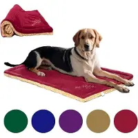 OEM Grand panier pour chien, lavable, en peluche rouge, 110 x 70 cm