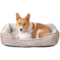 OEM Lit pour chien lavable, coussin apaisant, taille moyenne, moelleux, rectangulaire