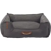 OEM Lit pour chien moelleux Nordisch, gris foncé, 80 x 60 cm