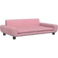 Syfax Lit pour chien rose 100x54x33 cm velours
