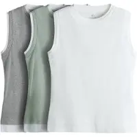 The Set Haut gris chiné / vert / blanc