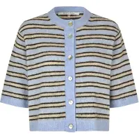 Second female Cardigan 'Stellar' bleu ciel / noir / blanc