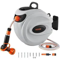 OEM Enrouleur de tuyau d'arrosage simple, 25 m, gris