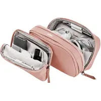 OrbitKey - Pochette 2-en-1 pour accessoires technologiques - Sacoche de rangement pour appareils électroniques, rose