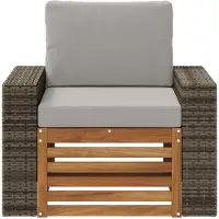 vidaXL Canapé d'extérieur moyen , couleur naturelle
