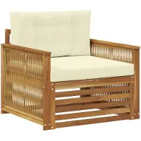 vidaXL Canapé d'extérieur moyen , couleur naturelle