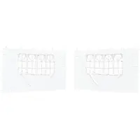 vidaXL Tente de réception - Panneaux latéraux (2 pièces) 400 x 195 cm Blanc PE et acier