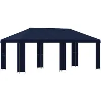 vidaXL , tonnelle de jardin, 6 x 3 mètres, bleue, en polyester et acier, 190 g/m²