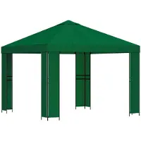 vidaXL Tente de jardin 3 x 3 m, verte, en polyester et acier, 190 g/m²