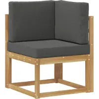vidaXL Ensemble de salon de jardin 6 pièces, blanc et anthracite, en polyester