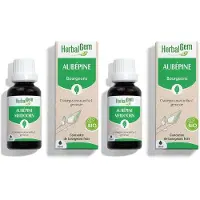 Herbalgem - Aubépine Bio - Complément Alimentaire - Extrait De Bourgeon Frais - Pour Circulation Sanguine - 30 ml 2x30 ml Liquide