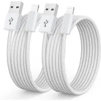 No Brand SUBZONAL-Câble iPhone Chargeur iPhone 1M+1M Certifié MFi Câble Lightning Nylon Tressé Ultra Résistant Fil Lightning Charge Rapide Cordon pour iPhone 14 13 12 11 Pro Max Mini XR XS X 8 7 6s 6 5s 5 SE