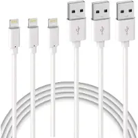 No Brand SUBZONAL-Lot de 3 Câble de Chargeur iPhone 2M, MFi Certifié Câble, Fil Lightning Charge Rapide pour iPhone 11 12 13 14 Pro 13 Mini XS Max XR X 8 7 6s 6 Plus 5 Se iPad Chargeur, Cordon iPhone Blanc
