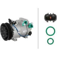 Hella Compresseur de climatisation 12 V, Ø 117 mm, Thermo-Expertise, compatible notamment avec la KIA CEED