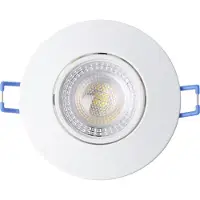 Eglo , lot de 7 spots LED encastrables Cedrez, diamètre 9 cm, spots de plafond extra-plats, projecteurs de plafond avec commutateur à bascule, lumière blanc chaud, blanc neutre, blanc froid