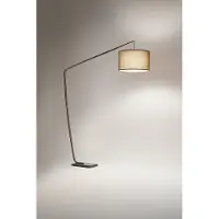 Perenz Lampadaire Arc Métal Marron Métallisé, Base Marbre, Design Moderne Avec Abat-Jour, Hauteur 215 Cm, Culot E27 Max 40W - , Luminaire Salon
